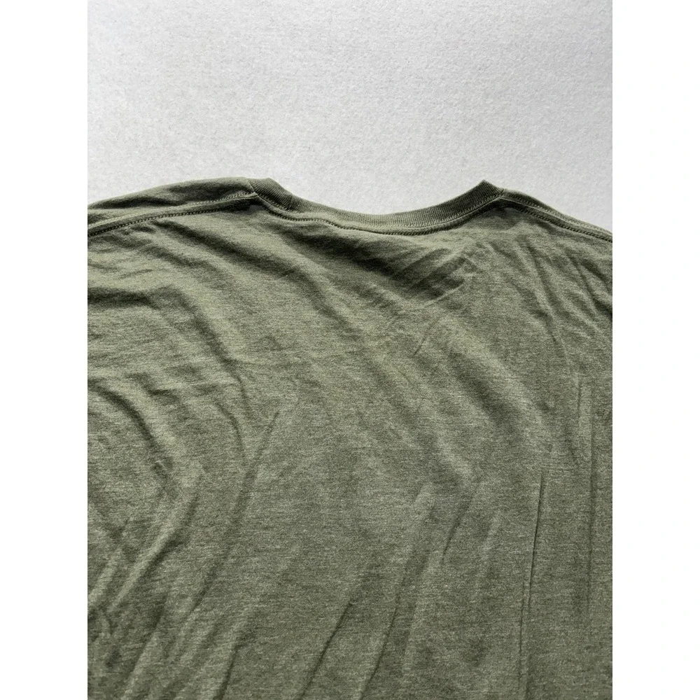Tultex Mens Large Green Smooth Seven Seven Brew Coffee Graphic Tee Logo 202